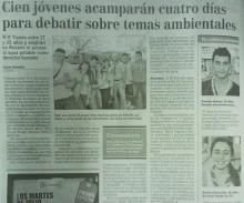 Cien jóvenes acamparán cuatro días para debatir sobre temas ambientales